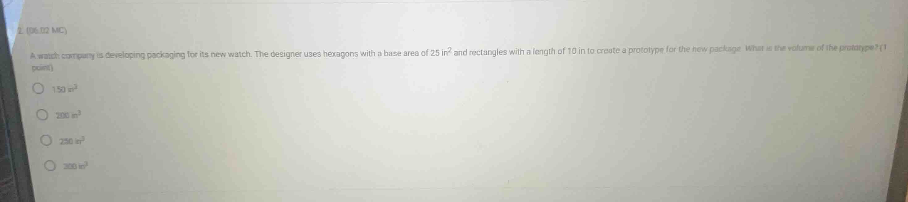 2. (06.02 mc) a watch company is developing packaging for its new watch…