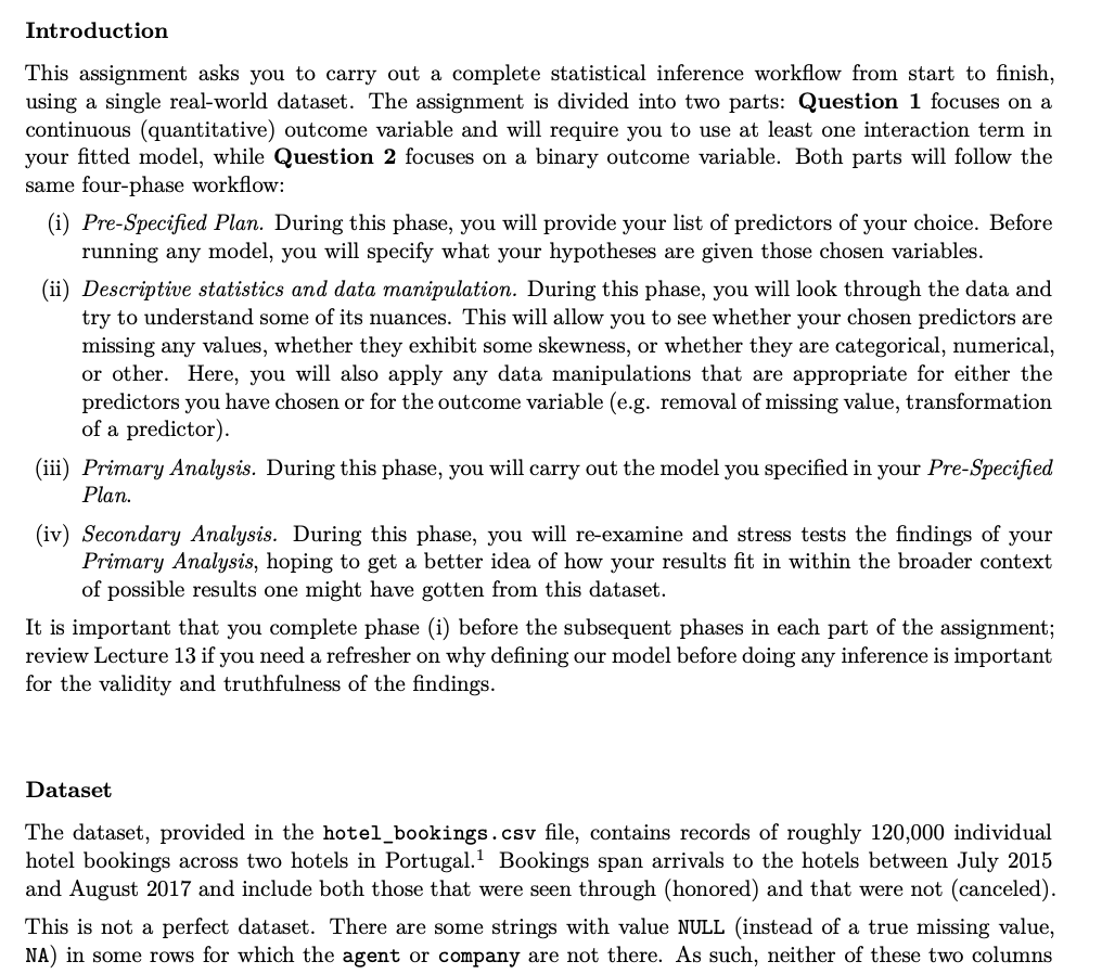 introduction this assignment asks you to carry out a complete statistic…