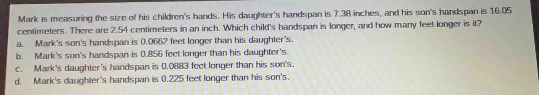 mark is measuring the size of his childrens hands. his daughters handsp…
