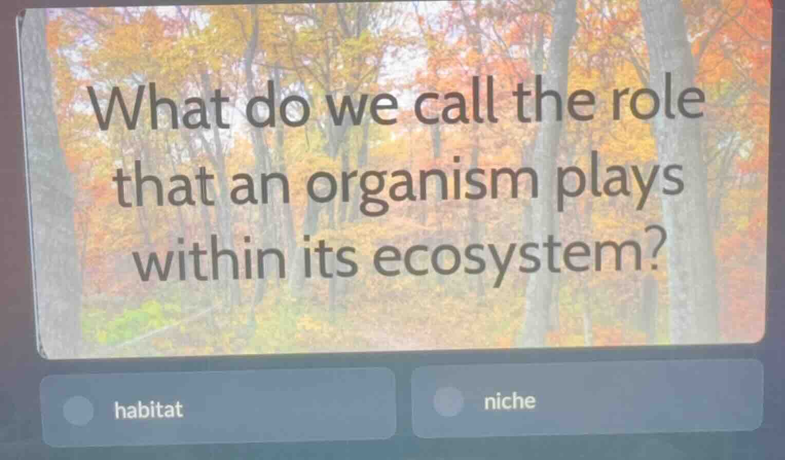 what do we call the role that an organism plays within its ecosystem? h…
