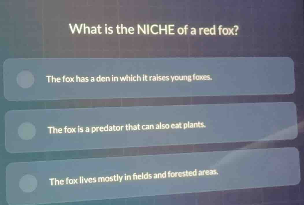 what is the niche of a red fox? - the fox has a den in which it raises …