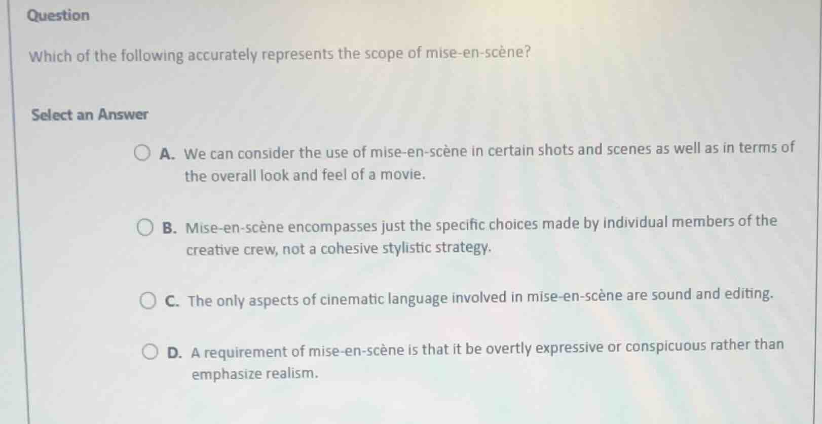 question which of the following accurately represents the scope of mise…
