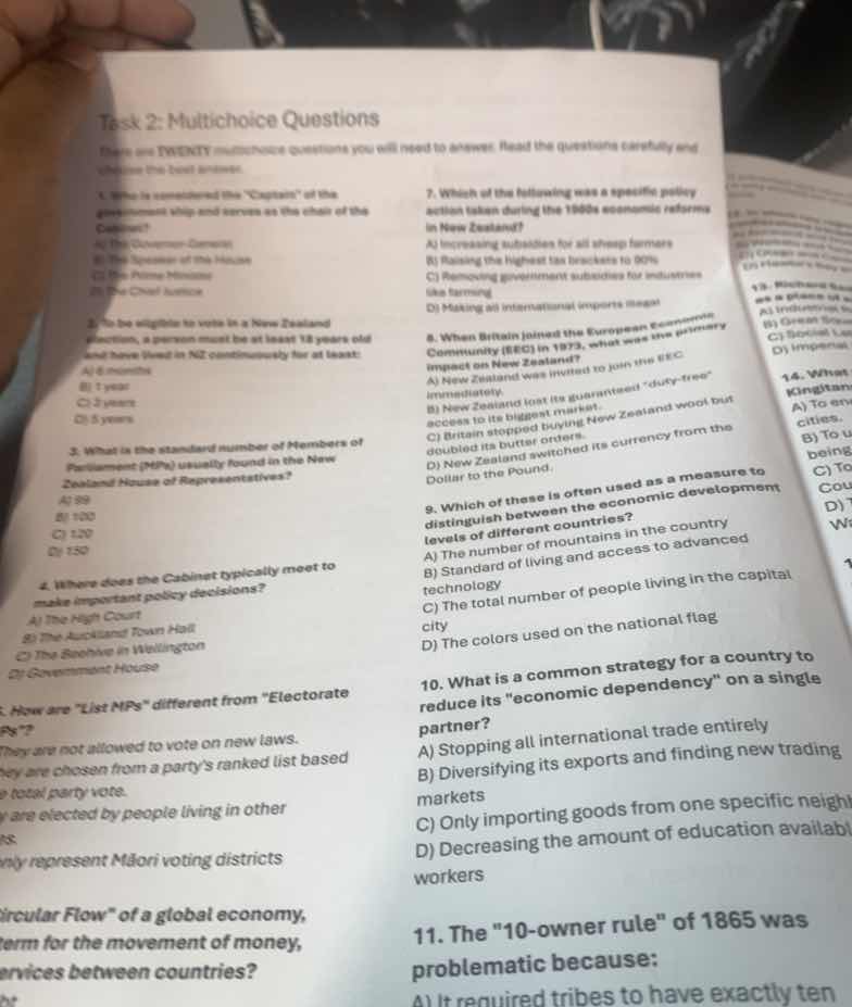 task 2: multichoice questions there are twenty multichoice questions yo…