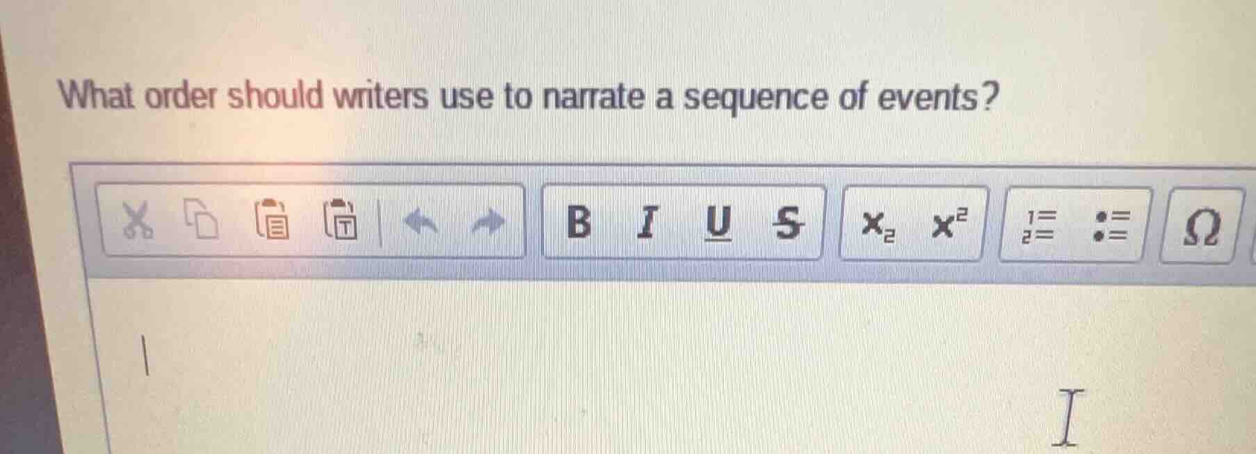 what order should writers use to narrate a sequence of events?