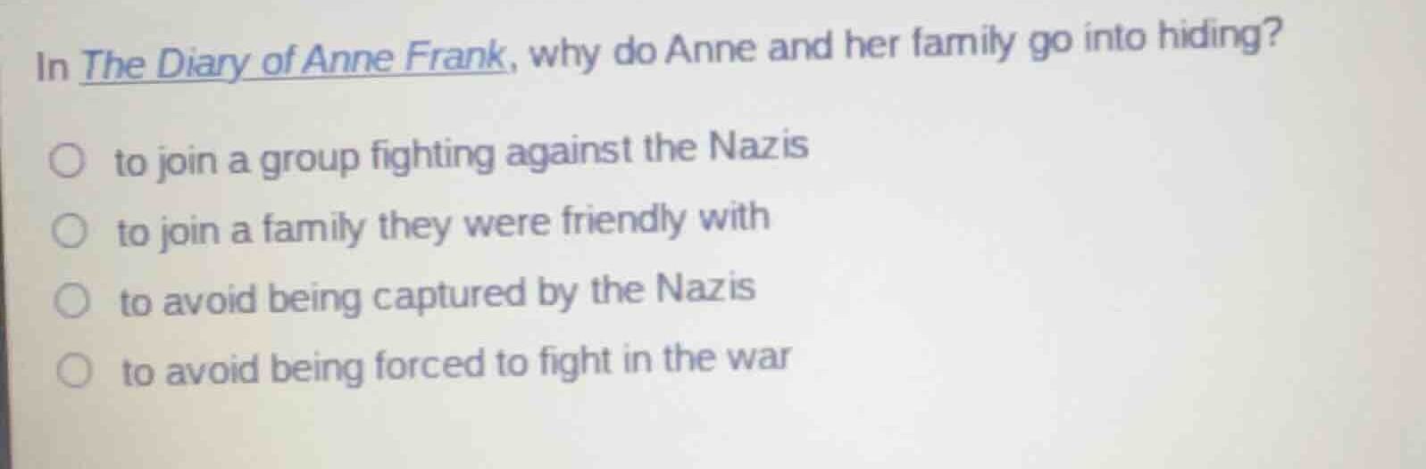 in the diary of anne frank, why do anne and her family go into hiding? …