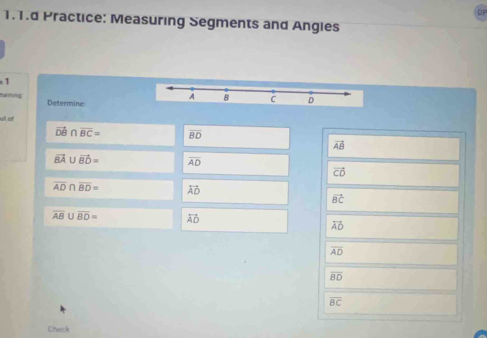 1.1.d practice: measuring segments and angles determine: \\(\\vec{db} \…