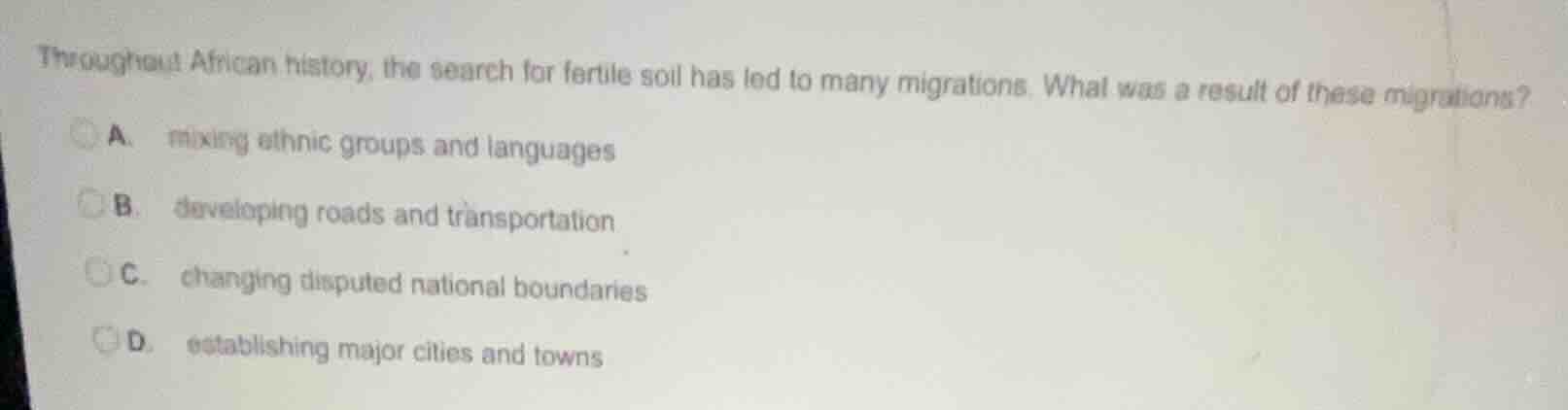 throughout african history, the search for fertile soil has led to many…