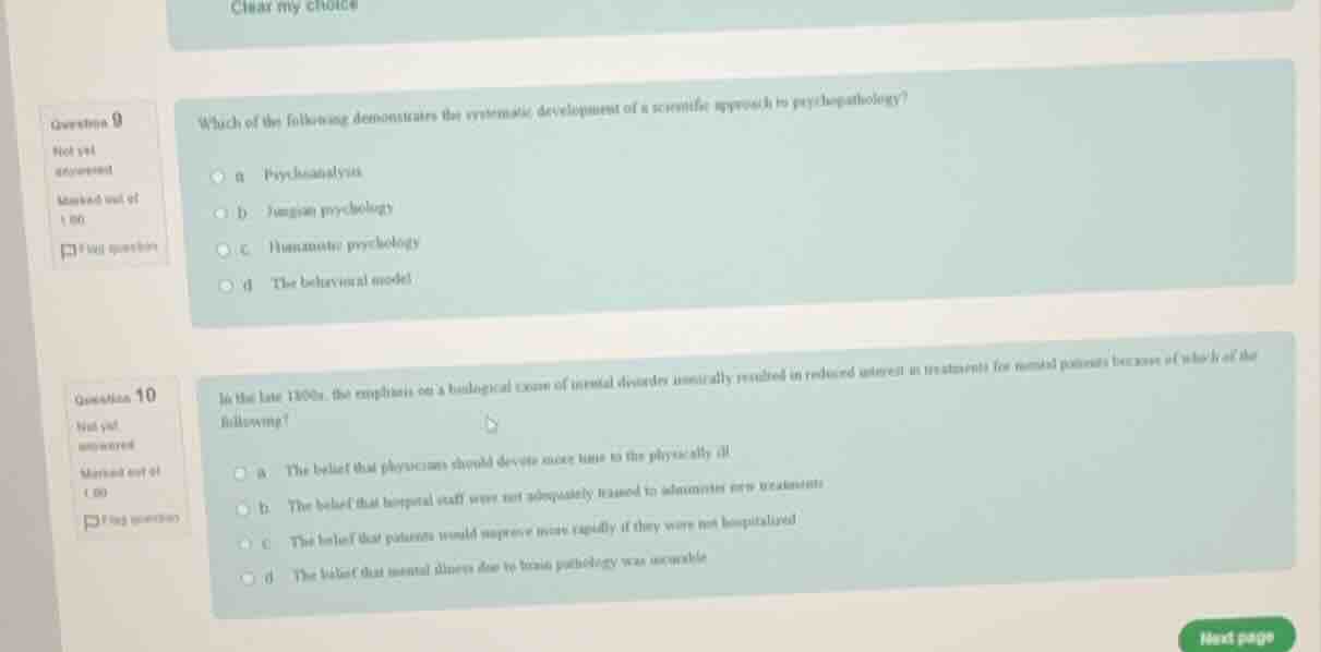 question 9 which of the following demonstrates the systematic developme…