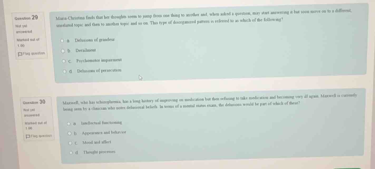 question 29 maria-christina finds that her thoughts seem to jump from o…