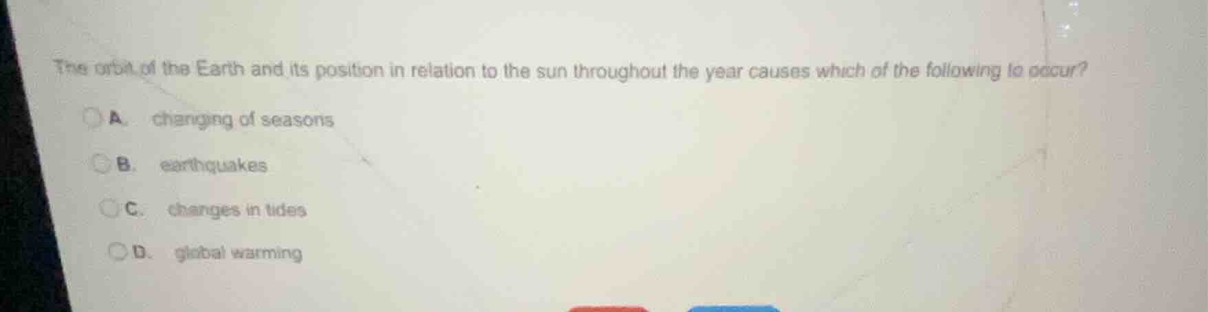 the orbit of the earth and its position in relation to the sun througho…
