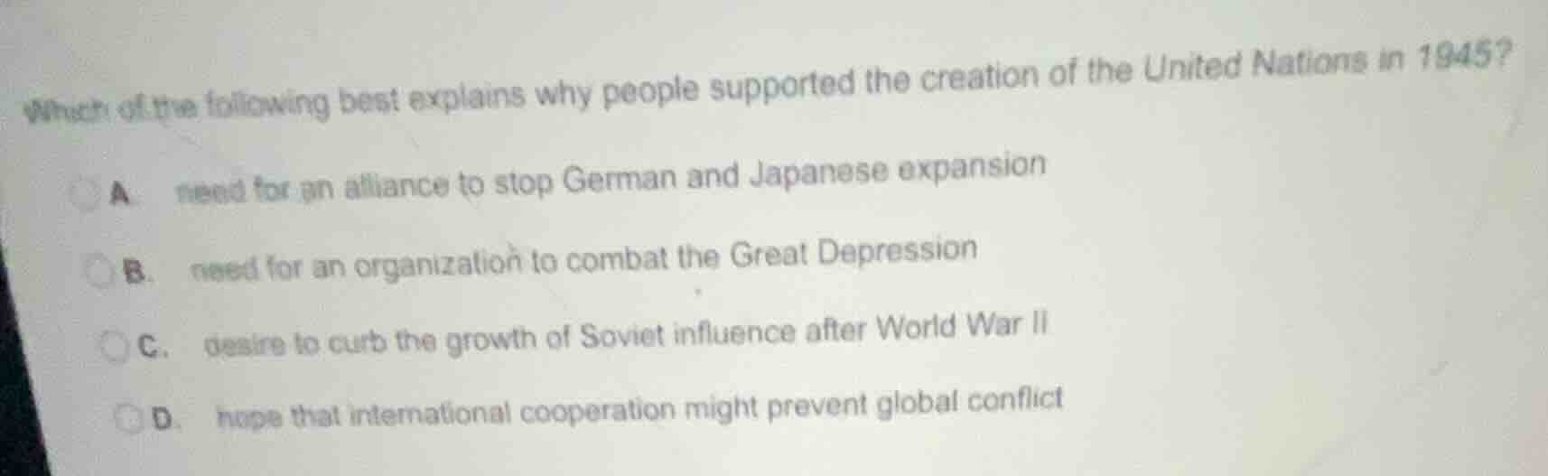 which of the following best explains why people supported the creation …