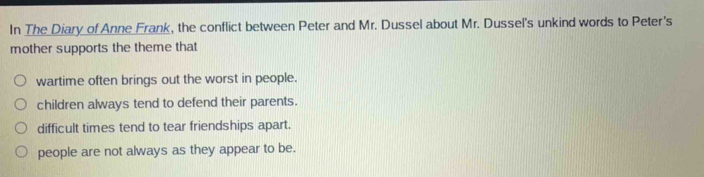 in the diary of anne frank, the conflict between peter and mr. dussel a…
