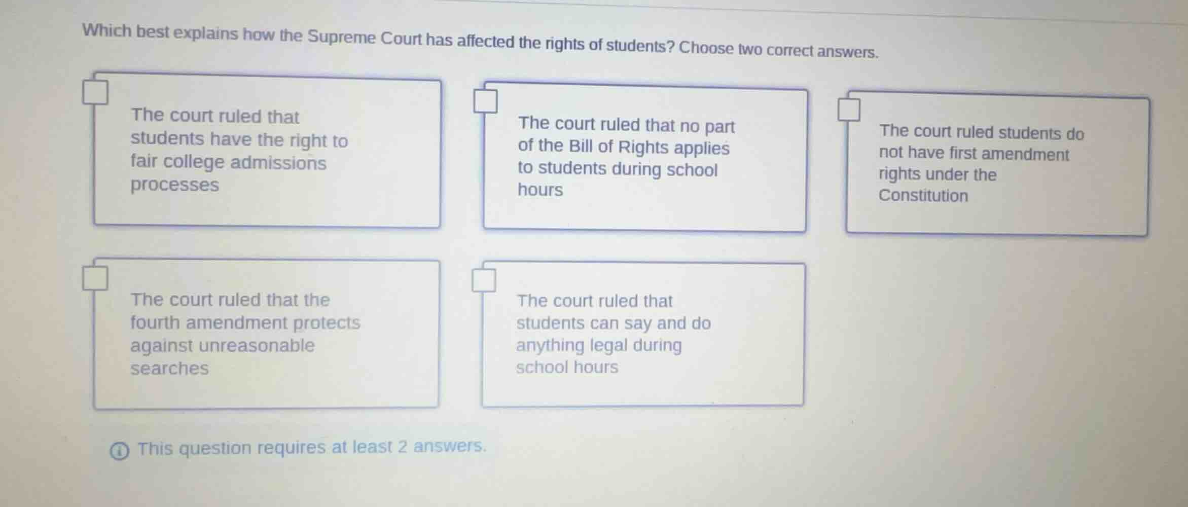 which best explains how the supreme court has affected the rights of st…
