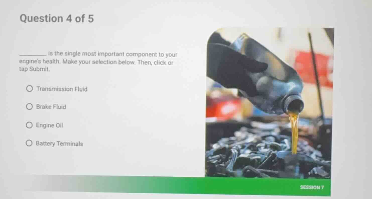 question 4 of 5 _______ is the single most important component to your …