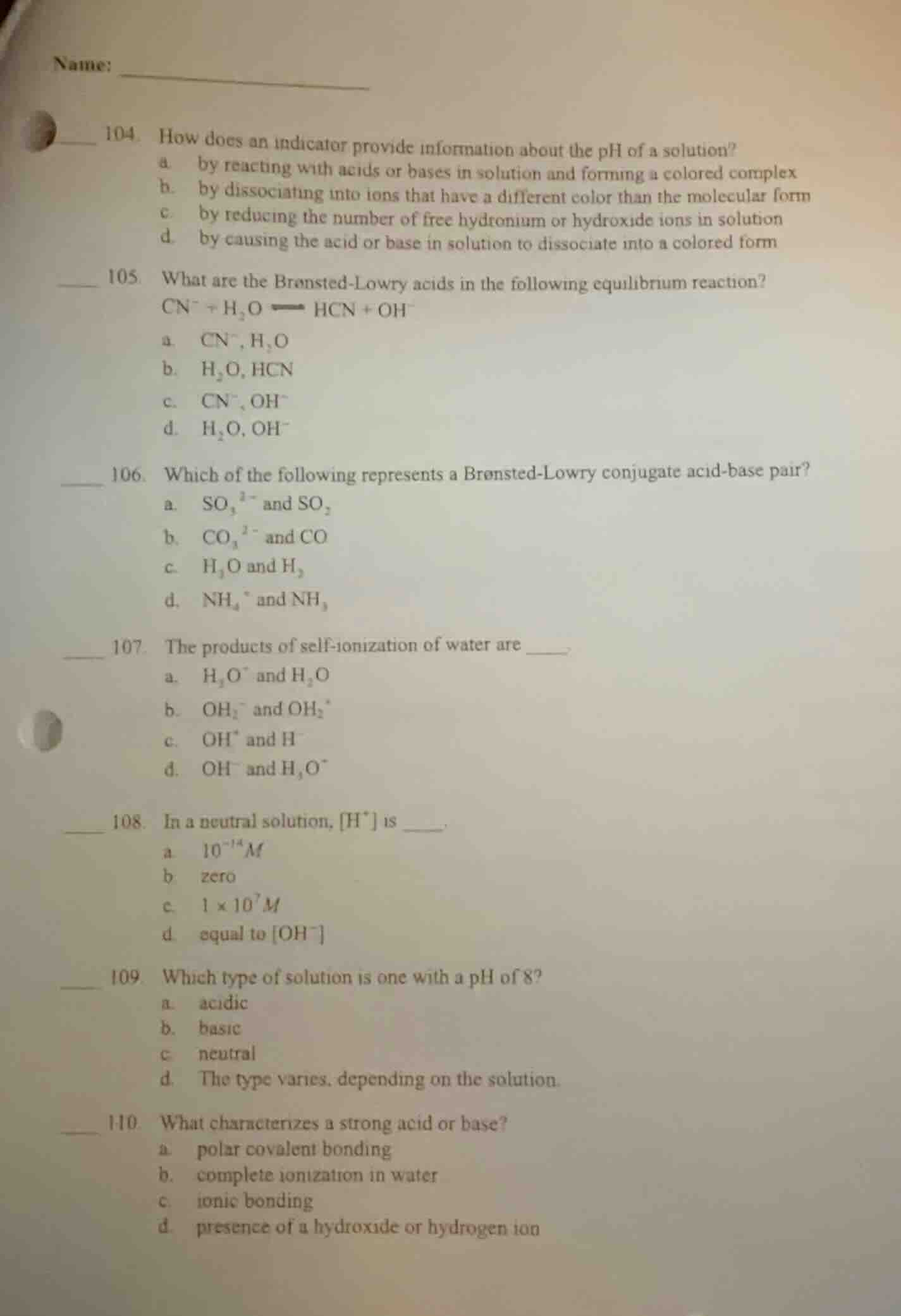 name: 104. how does an indicator provide information about the ph of a …