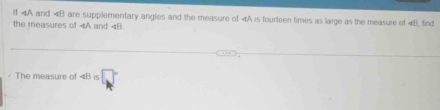 if \\(\\angle a\\) and \\(\\angle b\\) are supplementary angles and the…