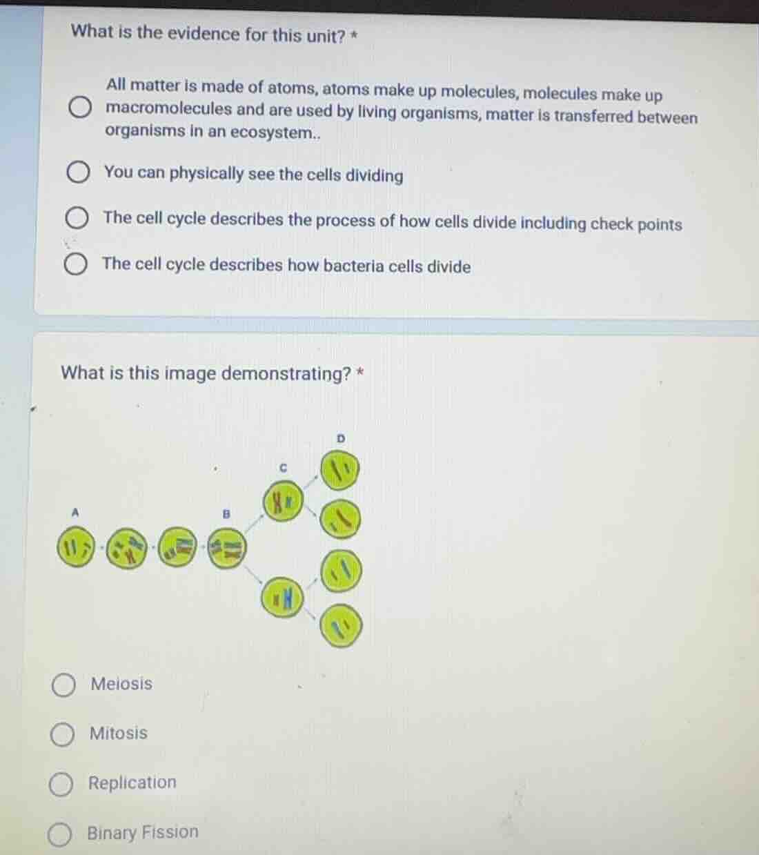what is the evidence for this unit? * all matter is made of atoms, atom…