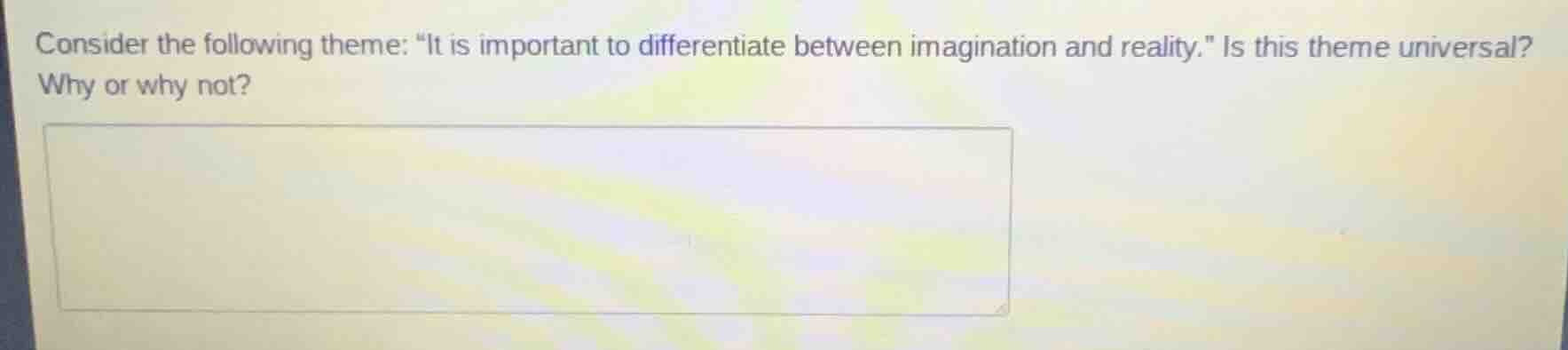 consider the following theme: \it is important to differentiate between…