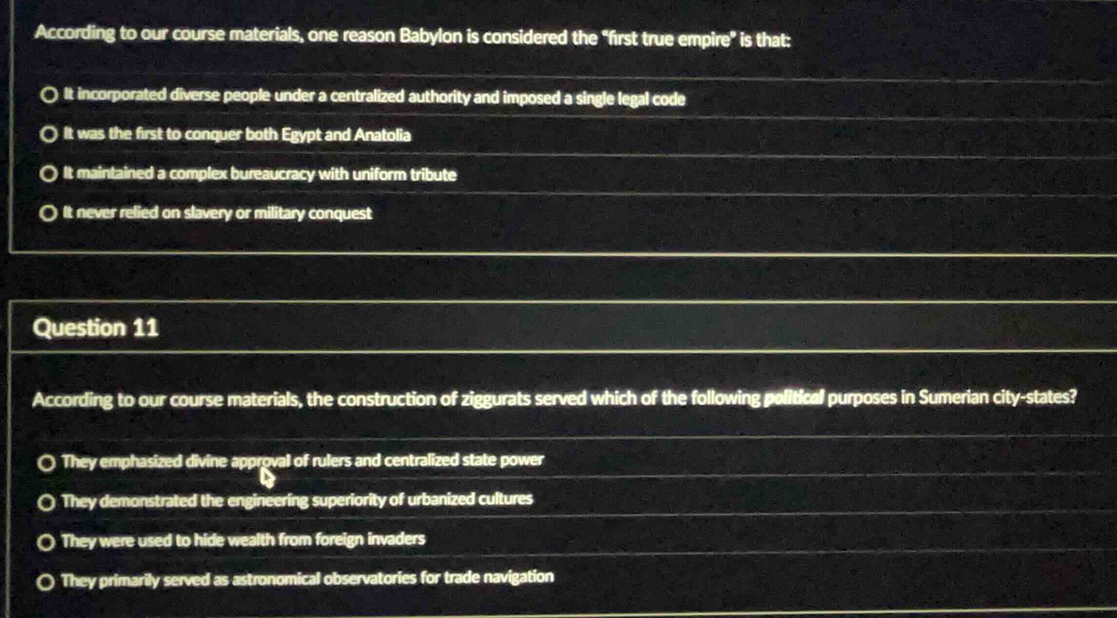 according to our course materials, one reason babylon is considered the…