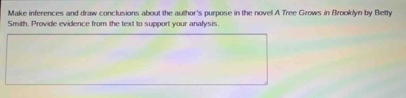 make inferences and draw conclusions about the authors purpose in the n…