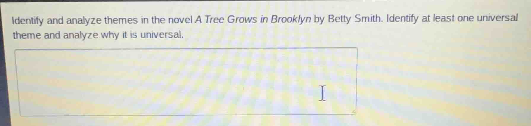 identify and analyze themes in the novel a tree grows in brooklyn by be…