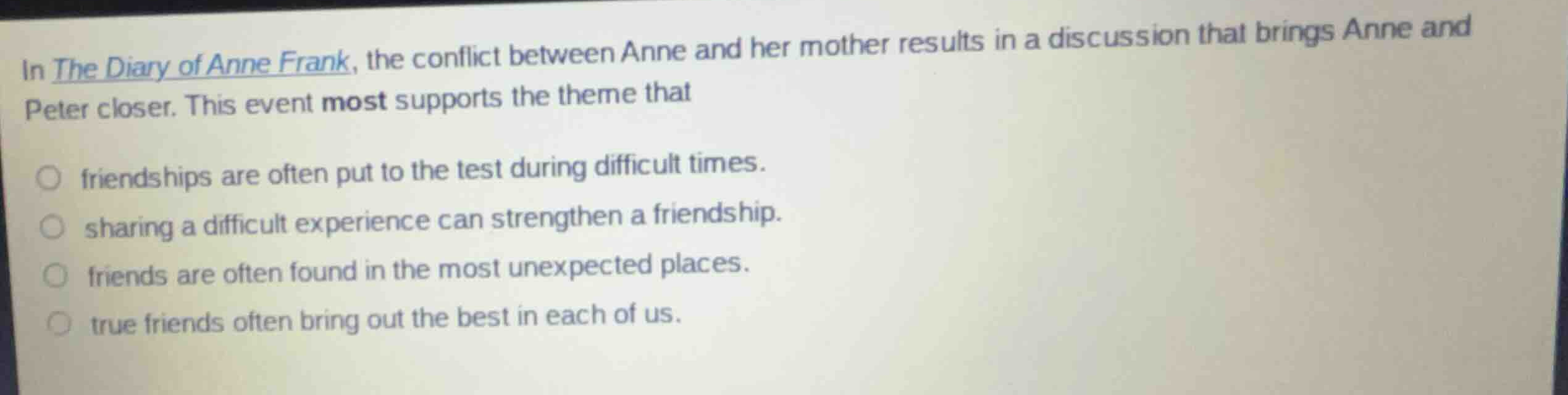 in the diary of anne frank, the conflict between anne and her mother re…
