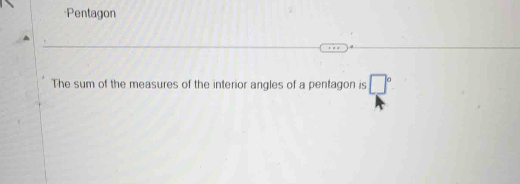 pentagon the sum of the measures of the interior angles of a pentagon i…