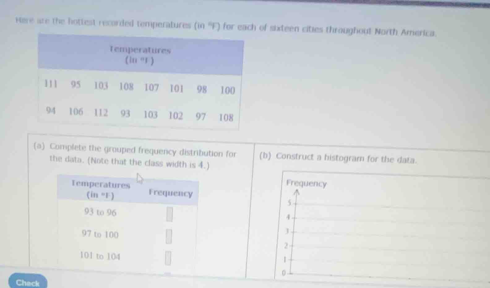 here are the hottest recorded temperatures (in \\(^{\\circ}\\text{f}\\)…