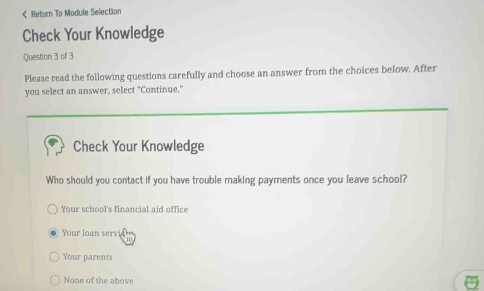 check your knowledge who should you contact if you have trouble making …
