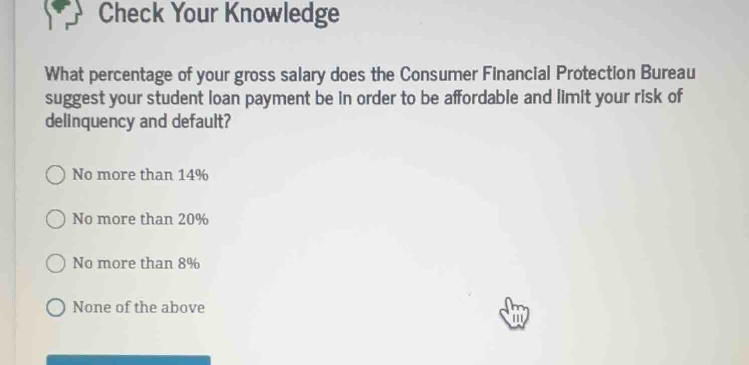 check your knowledge what percentage of your gross salary does the cons…