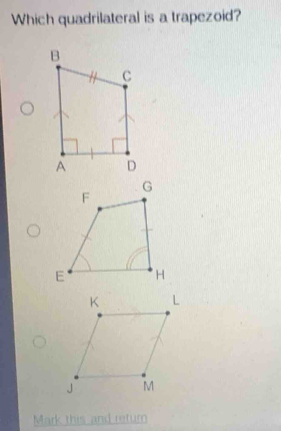 which quadrilateral is a trapezoid?