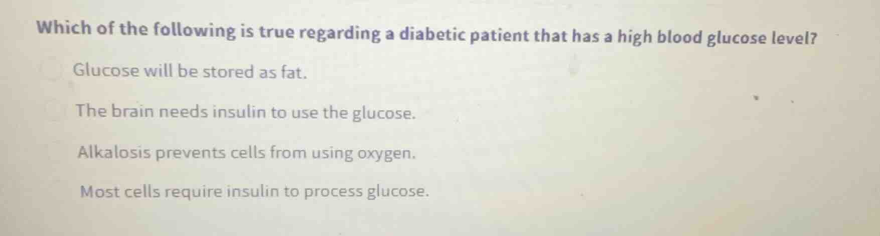 which of the following is true regarding a diabetic patient that has a …