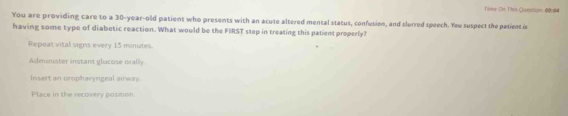 you are providing care to a 30-year-old patient who presents with an ac…
