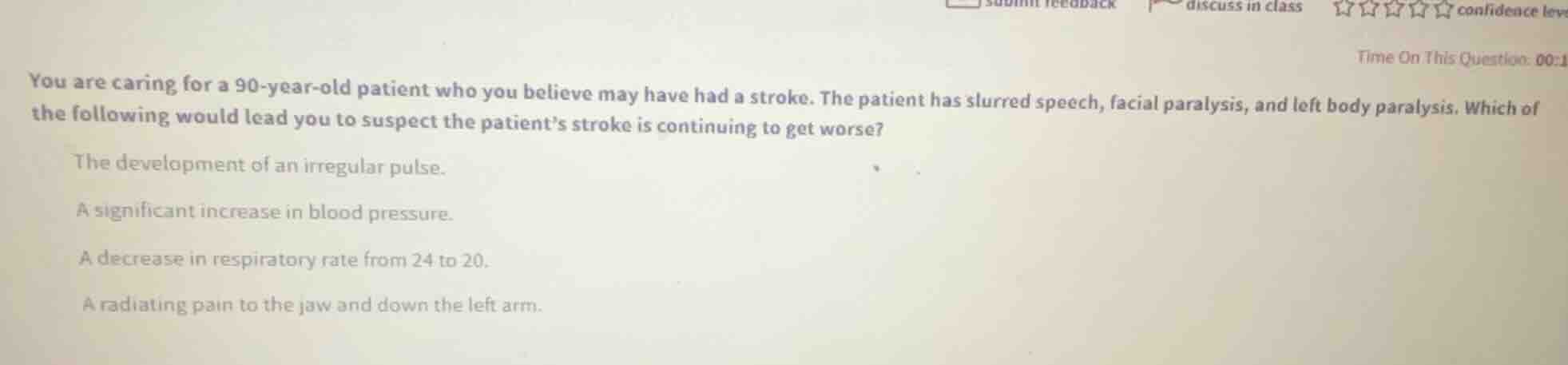 you are caring for a 90-year-old patient who you believe may have had a…
