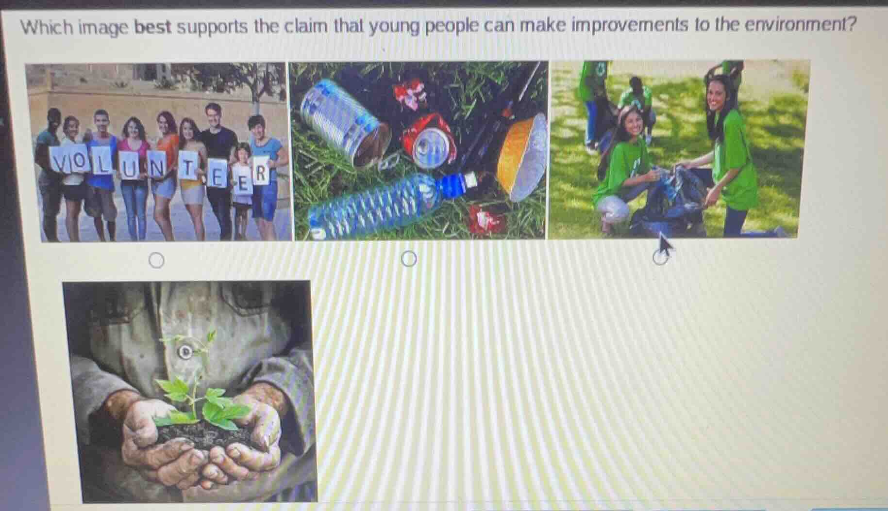 which image best supports the claim that young people can make improvem…