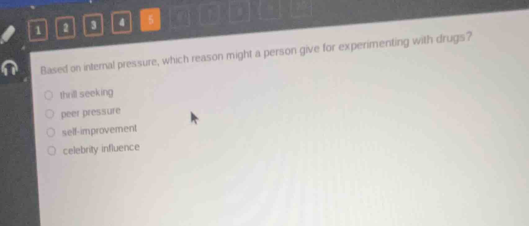 based on internal pressure, which reason might a person give for experi…