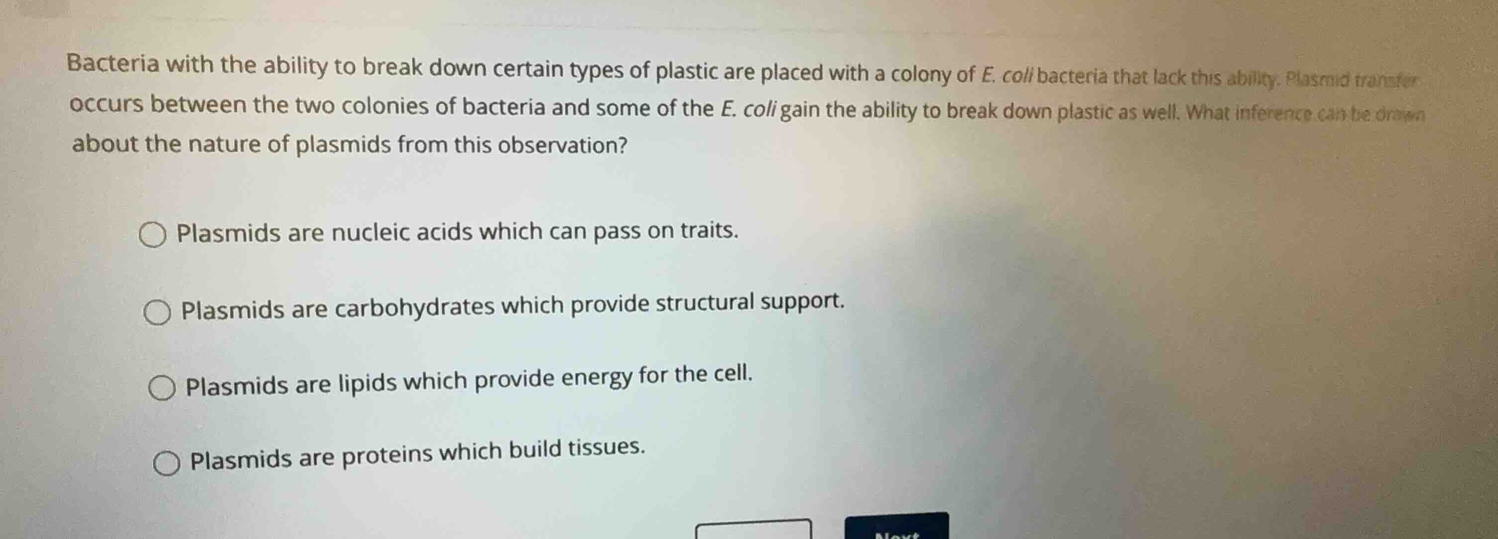 bacteria with the ability to break down certain types of plastic are pl…