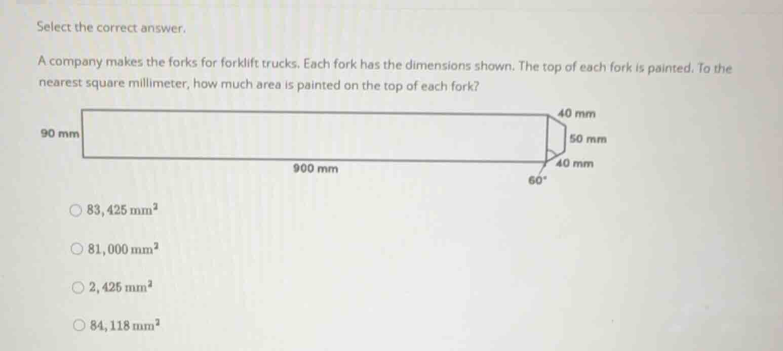 select the correct answer. a company makes the forks for forklift truck…