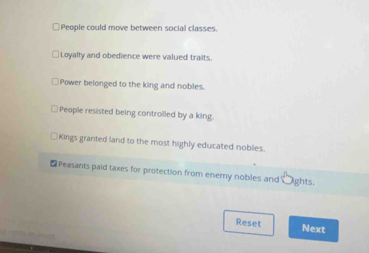 people could move between social classes. loyalty and obedience were va…