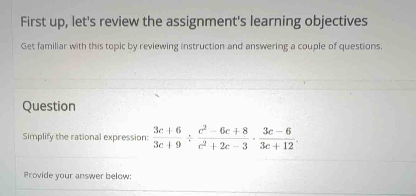 first up, lets review the assignments learning objectives get familiar …