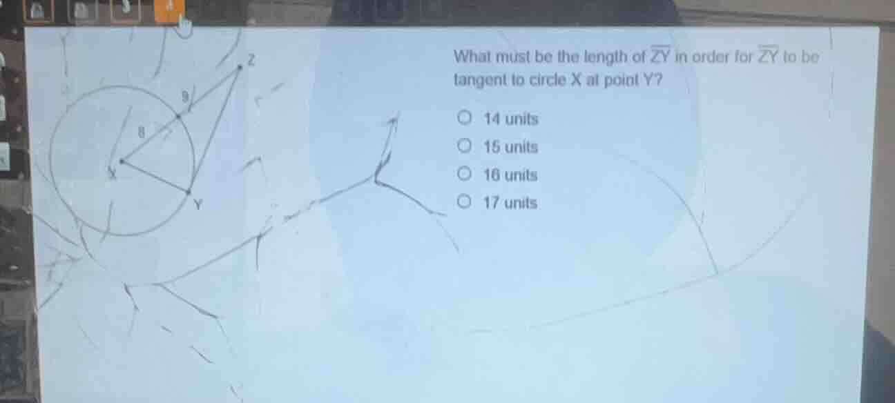 what must be the length of \\(\\overline{zy}\\) in order for \\(\\overl…