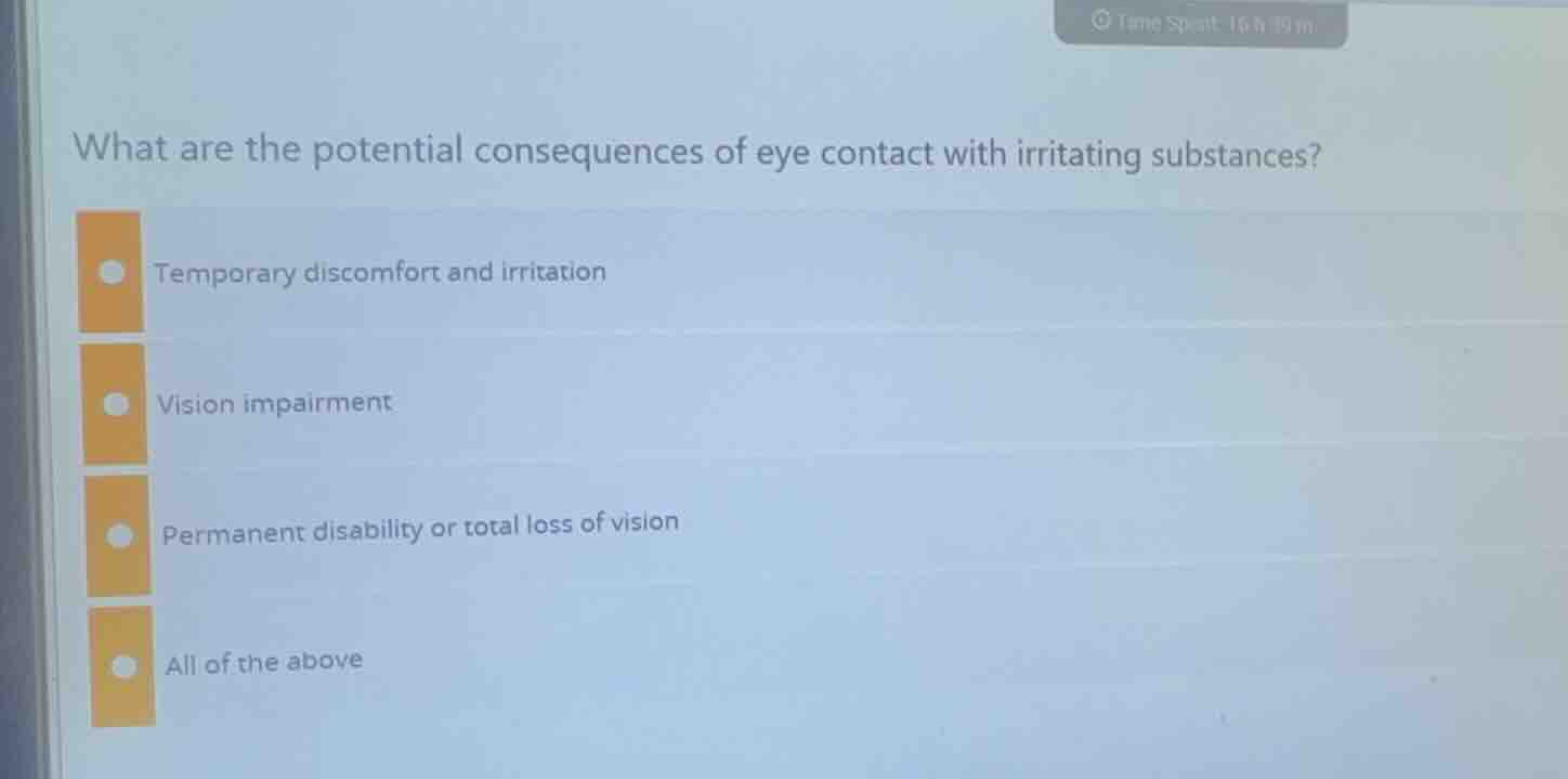 what are the potential consequences of eye contact with irritating subs…