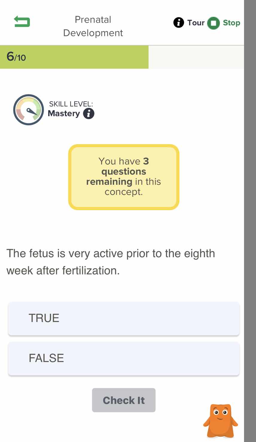 the fetus is very active prior to the eighth week after fertilization. …