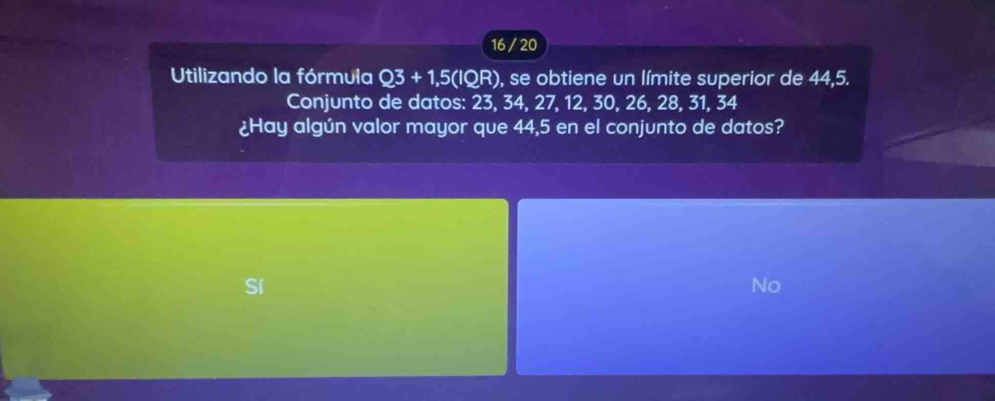 utilizando la fórmula \\(q3 + 1,5(iqr)\\), se obtiene un límite superio…