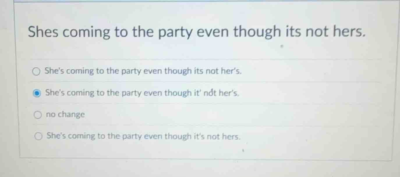 shes coming to the party even though its not hers. shes coming to the p…