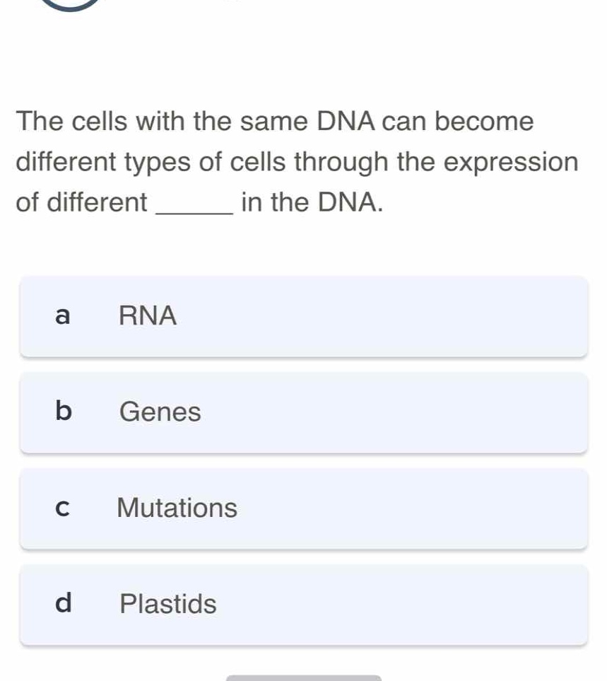 the cells with the same dna can become different types of cells through…