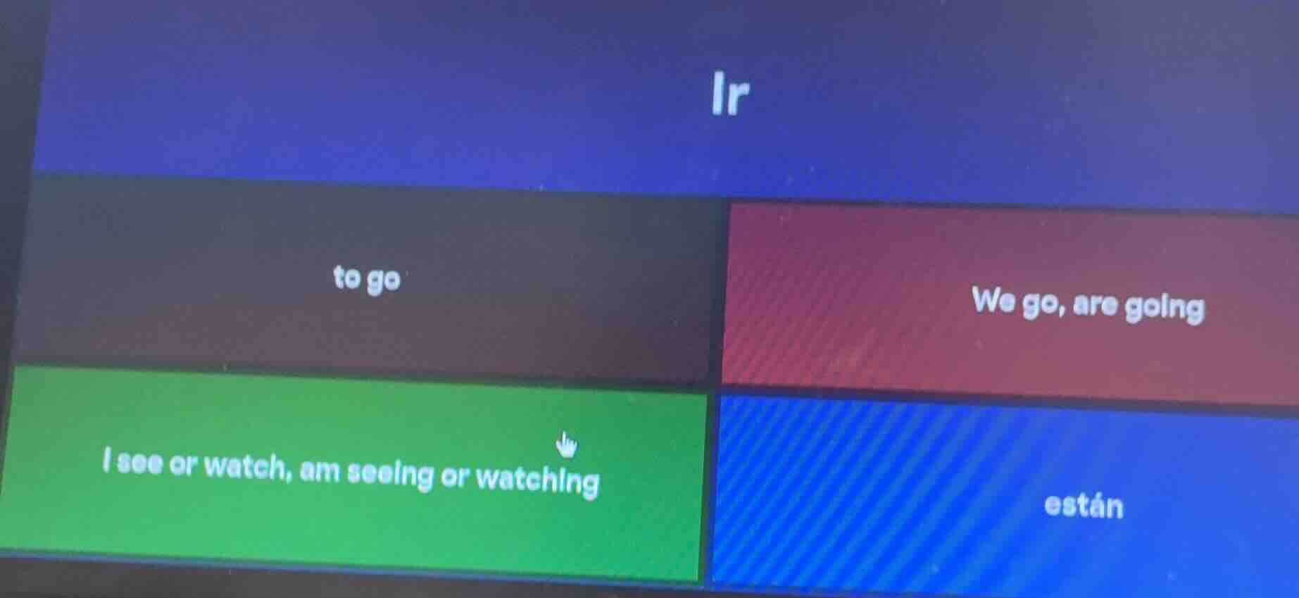 ir to go we go, are going i see or watch, am seeing or watching están