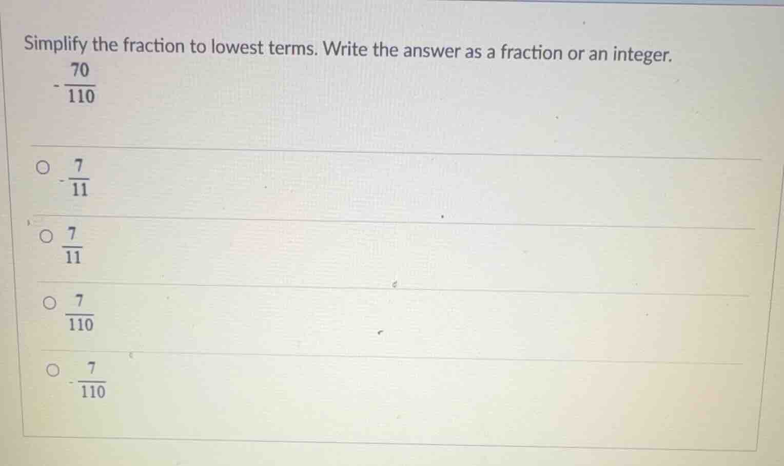 simplify the fraction to lowest terms. write the answer as a fraction o…