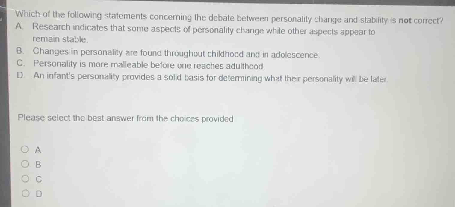 which of the following statements concerning the debate between persona…