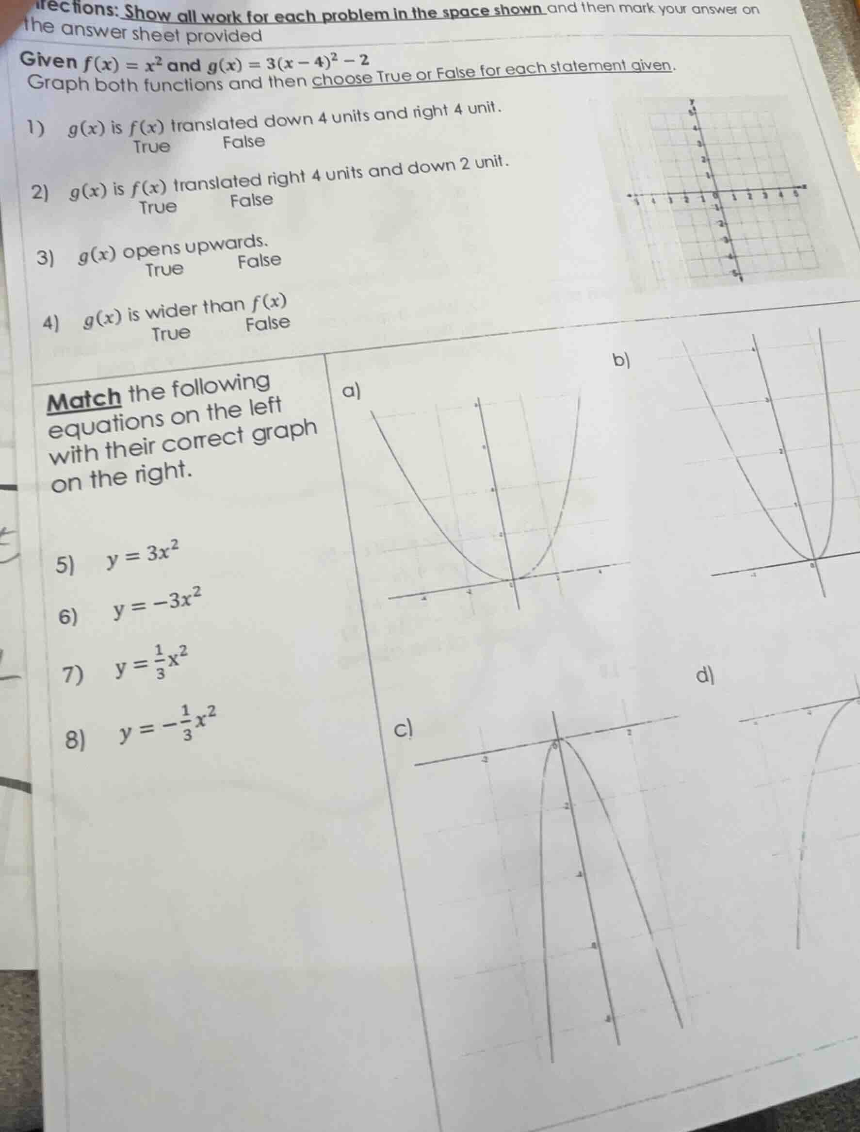 directions: show all work for each problem in the space shown and then …